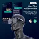 AI Smart Glasses with Camera,4K with Audio Bluetooth Camera Glasses for Men Women 8MP 32G HD Hidden Video Recording Support Live Feed,Ai Voice Control,150+ Language Translate, Chart GPT, WiFi