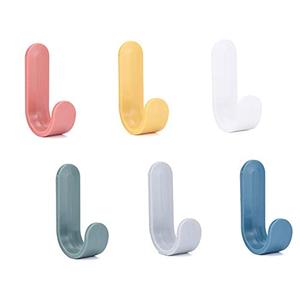 Ducige Adhesive Hooks Utility Wall Hooks Key Hooks for Wall Decorative Key Holder Rack Self Adhesive Wall Hooks for Towels, Hats, Shower, Kitchen, Living Room, Office(6 Pcs)