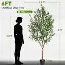 Big Artificial Olive Tree Large Faux Trees Indoor Outdoor Realistic Floor Plant Tall Fake Plants for House Modern Home Living Room Bedroom Office Front Porch Decor Outside Patio para decoracion