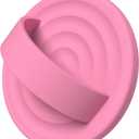 Magnetic Phone Ring Grip Holder, Silicone Finger Loop Grip, Compatible with MasSafe, Back of Phone for iPhone Pro Max/Plus/16/15/15/14/13/12 Series, Tender Pink