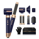 Hair Dryer Brush 7 in 1，110000 RPM Hot Air Brush Hair Styler for Curly Straight & Twisted Hair Professional Ionic Brush Blow Dryer for Salon-Quality Styling, Blue