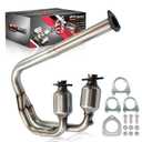 HIGHBRICK Left & Right Catalytic Converter Compatible with Ford F150 F-150 2011 2012 2013 2014 5.0L V8 Y Pipe 645251 (EPA Compliant)