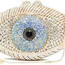 Diamond Purse Designer Evil Eye Bags Bridal Wedding Evening Bag For Women Black Rhinestone Prom Crystal Clutch