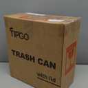 TIPGO Slim Bathroom Trash Can with Lid Soft Close, Step Pedal, 6 Liter / 1.6 Gallon Stainless Steel Trash Bin, Small Garbage Cans for Bedroom, Office, Kitchen (Matte Black)