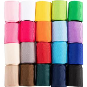 UnionJoy 1-1/2 inch Grosgrain Ribbon Perfect for Bows DIY Crafts Wedding Floral Arrangement, Assortment 20 Colors Ribbon 1.5" (38mm) X 2 Yard Each, Total 40 Yds Per Package Gift Wrap Ribbons