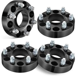 EVIL ENERGY 6x5.5 Wheel Spacers Compatible for Chevy Silverado GMC Sierra, 1.5"(38mm) 6x139.7mm Lug Centric Spacer for Suburban Express 1500, 78.1mm Wheel Adapter with M14x1.5 Studs Black 4PCS