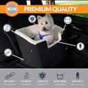 K&H Pet Products Bucket Booster Dog Car Seat for Small Dogs, Seat Belt Secured, 2 Safety Leashes, Washable Covers, Sturdy Pet Booster Seats for Traveling with Pets - Small Black/Cream