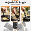 Electric Grill Brush Cleaner for Outdoor Grill, 3-Speed High Torque BBQ Grill Cleaner with Adjustable Angle, Steel Bristles, Cordless Rechargeable Type-C for Outdoor Grills