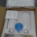 Glass Soap Dispenser for Kitchen, Farmhouse Kitchen Dish Soap Dispenser&Hand Soap Dispenser Set, Rustproof Pump Soap Lotion Dispenser Bathroom with Tray, Waterproof Label for Decor(White (White Bottle + Gold Pump + Black Pump)