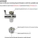 All Brass Faucet Diverter Valve with Aerator, Sink to Garden Hose Diverter Adapter, for Bathroom/Kitchen Sink Faucet Connection Portable Washing Machine/Dishwasher (G1/2 * 3/4", Chrome)