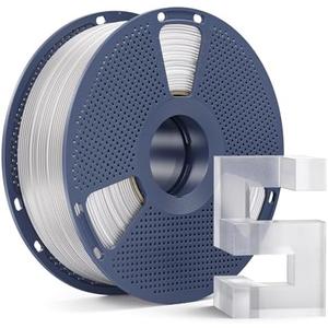 PETG Filament 1.75mm - 1kg(2.2lbs) SUNLU Clear PETG 3D Printer Filament, Reusable Spool Compatible with Bambulab Refill Filament, 1.75mm Dimensional Accuracy +/- 0.02mm, Transparent