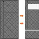 WochiTV Detachable Window Magnetic Thermal Insulated Door Curtain Fits Door Size 38" x 80", Waterproof Cloth, Polyester Fiber Filling, Weatherproof, Windproof, Reduce Noise, Side Opening, Gray
