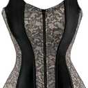 DKCHENH Women Sexy Strap Lace-Up Corsets and Bustiers Top Overbust Shaper,Plastic Boning Bustier Corset Vest Top.,5XL