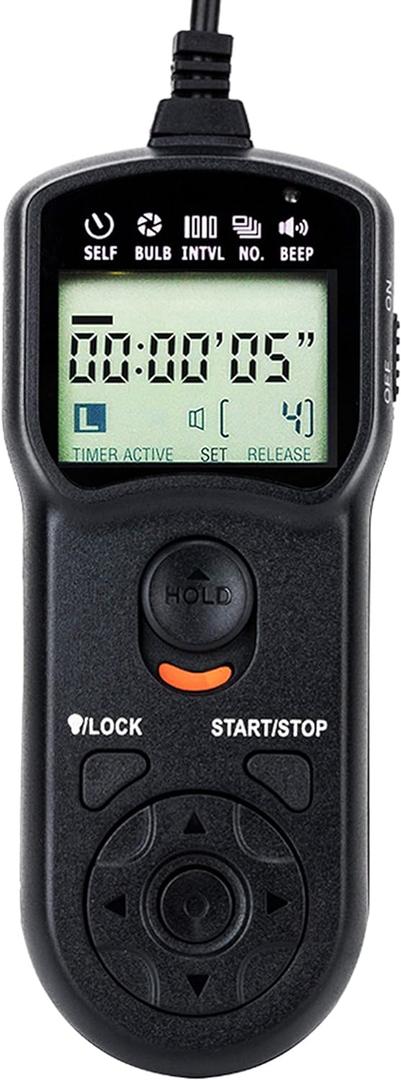 JJC Intervalometer Timer Remote Control Shutter Release for Sony A6000 A6100 A6600 A6500 A6400 A6300 A1 II A7 A7II A7III A7IV A7R V IV A7RIII II A7S II III A9 II III ZV-1 RX100 VII VI V RX10 IV & More