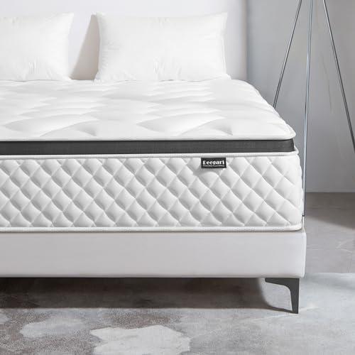 Deegari Queen Mattress, 12 Inch Queen Size Mattress in a Box,Memory Foam Hybrid Mattresses,with Individual Pocket Spring for Motion Isolation & Silent Sleep, Pressure Relief,Plush Firmness