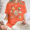 Women Graphic Shirts Magical T Shirt Vacation Holiday Short Sleeve Top Graphic (Orange, XL)