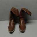 HISEA Rollda Cowboy Boots for Women Western Cowgirl Boots with Chunky Heel Ladies Snip Toe Mid-Calf Boots (8.5, Bronze)