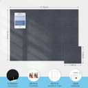 Large Cork Bulletin Board for Wall 48"x36", 12 Pack Felt Wall Tiles with 80 Pushpins, 60 Safe Removable Adhesive Tabs, Decorative Pin Board Tack Board for Office Home School, Dark Gray