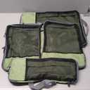 BAGAIL 4 Set/6 Set/8 SetCompression Packing Cubes Travel Accessories Expandable Packing Organizers (Half Mesh, 4 Matcha Green)