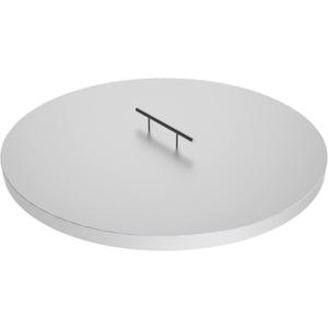 AJinTeby 22" Round Stainless Steel Fire Burner Pit Cover Fits 19" Round Drop-in Fire Pit Pan, Round Flat Fire Pit Pan