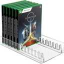Video Game Storage Stand - Compatible with Xbox One & Series S/X Game Cases, Acrylic Organizer Display Holder Fits up to 12 Discs - Clear