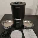 Dual Automatic Cat Feeder 2 Cats,6 Meals/Day,12 Portions/Meal,4.2L Dual Power Double Bowls Feeder,Dry Food Auto Pet Dispenser,10S Voice Record,Flexible Schedule Timer (Black,Stainless Dual Bowls)