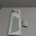 Wireless Keyboard and Mouse Combo, Full-Sized Wireless Keyboard and Adjustable DPI Mouse, 2.4GHz USB Receiver, Silent Keyboard and Mouse for PC, Windows, MAC, Desktop, Laptop (Avocado Green)