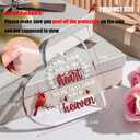 4 x Cardinal Memorial Gifts for Loss of Loved One Sympathy Gift, Unique Red Cardinals Christmas Ornaments Bereavement Crystal Acrylic Heart Condolence Remembrance Decor in Memory of Dad Mom Husband Wife