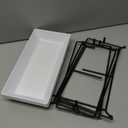 Mfacoy 3 Tier Serving Tray Set, 12" Tiered Serving Trays Platters, Reusable Serving Tray for Party, Collapsible Sturdier Stand with Stable Cross Bars, Serving Platters for Veggie, Fruit, Dessert