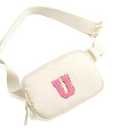 Personalized Initial Fanny Pack Belt Bag for Teen Girls 
