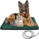 PETNF Outdoor Heated Pet Bed with Waterproof Cover,Pet Heating Pads for Dog,Soft Electric Blanket Auto Temperature Control,Heating Mat for Dog House Cabin Cot Doorway,Rescue Cats (XL: 35.4'' x 23.6'', Green)