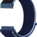 24mm Nylon Sport Quick Release Watch Band Compatible with Garmin Venu X1/TicWatch Altas/TicWatch Pro 5/Pro 5 Enduro/COROS Nomad/iTouch AIR 4 41mm 46mm/AIR 3 44mm/Suunto 9/9 Baro/9 Titanium