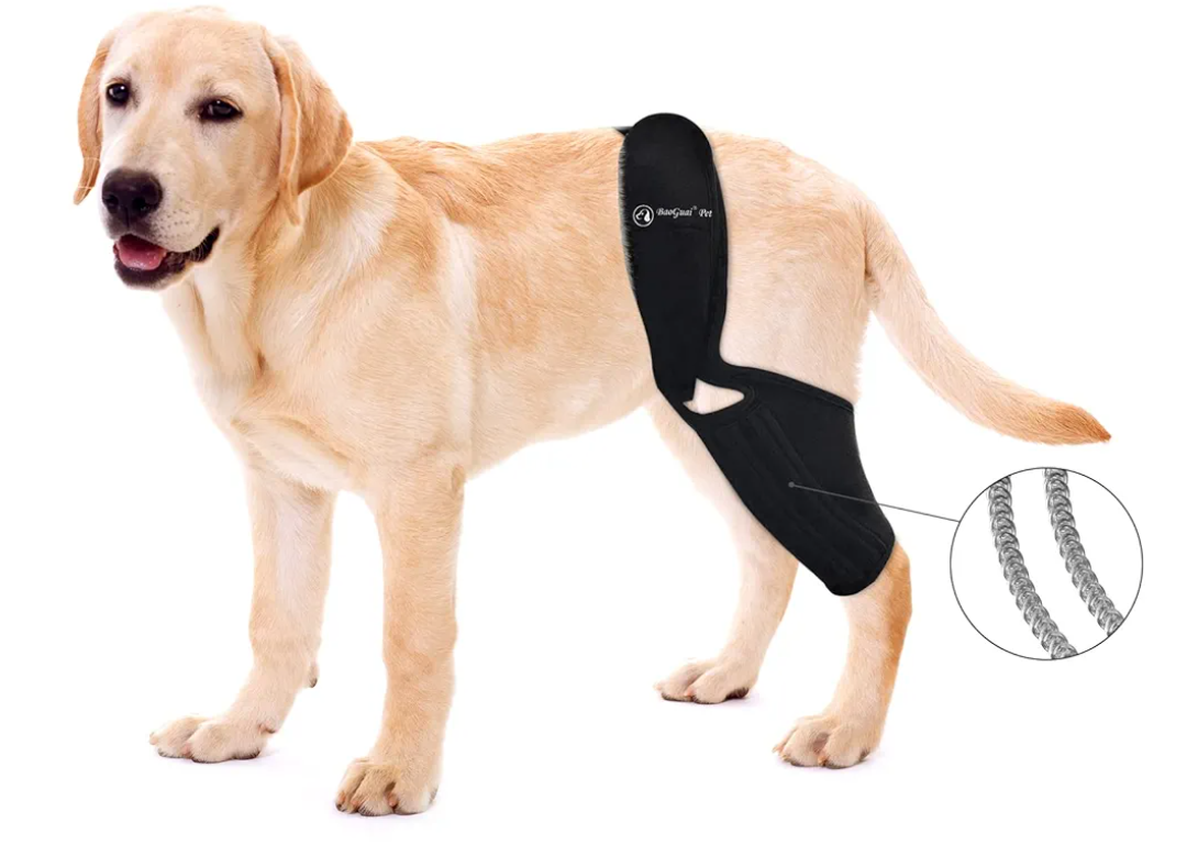 Knee Brace for Dogs ACL with Side Stabilizers,Knee Cap Dislocation, Arthritis - Keeps The Joint Warm and Stable - Extra Support - Reduces Pain and Inflammation - 7Sizes（XXL）