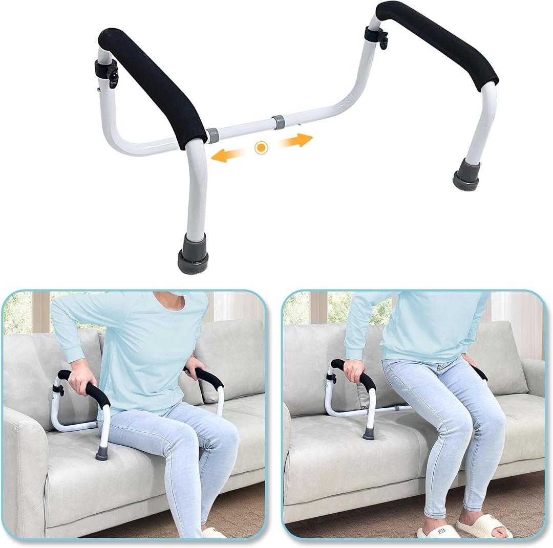 Couch Cane Stand Up Assist Chair Lift Devices for Seniors Elderly Couch Rails Assistance Bed Handles Seat Assist Grab Bar Standing Mobility Aids Equipment Fall Prevention Handicap Seat Lifter