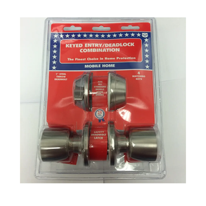 RV Knob and Deadbolt Door Lock Set 1 pk
