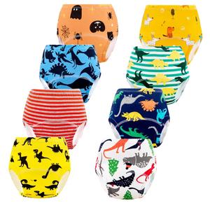 Potty Training Pants for Girls, Toddler Learning Designs Training Underwear Pants (8 Packs, Blue, 3-4T, M)