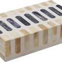 Handicrafts Home Decorative Storage Box 10x6  Remote Organizer Box with Lid, Modern Decorative Keepsake Box, Boho Shelf Dcor, Memory Box for Photos or Letters, Decorative Box for Table Dcor (10x6x2.5 Inch, PATISSERIE-CARAMEL)