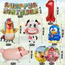 Farm Theme Birthday Decorations, Party Decorations, Birthday Party Supplies, Banner, Balloons, Tablecloth, Cupcake Toppers, Large Cake Decorations, Table Cover (1 year old)