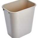 Rubbermaid Commercial Products Receptacle Wastebasket, 3.25-Gallon/13-Quart, Beige, Plastic, Garbage Can for Home/Office, Fits Under Desk/Sink/Cabinet, Pack of 12