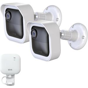 Blink Outdoor 4th Gen Camera Mount, 2Pack Weatherproof Housing and 360 Degrees Adjustable Bracket with Sync Module Mount for Blink Outdoor Camera System (White, Cameras not Included)