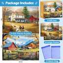 2 Pack 300 Pieces Puzzle for Adults,Autumn Puzzle Farm Jigsaw Puzzles 300 Pieces for Adults Kids Seniors Countryside Jigsaw Puzzle Premium Cardboard Puzzles for Tabletop Family Activity Gift