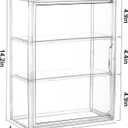 3 Tiers Clear Display Case for Figures, Acrylic Clear Display Box Shelf for POP MART Labubu Doll, 1 Pack