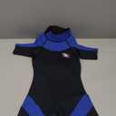 FLEXEL Kids Wetsuit for Boys Girls Toddlers, 2mm Back Zipper Shorty Wetsuit, 3mm Long Sleeve Back Zip Full Wetsuit, Neoprene Thermal Swimsuits for Diving Surfing Swim Lessons (Medium, 3mm Blue Shorty)