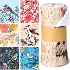 36 Pack Bird Reusable Cleaning Cloths Washable Cotton Kitchen Towels for Home(Multicolor)