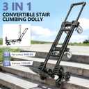 KEDSUM 3-in-1 Stair Climbing Dolly, 660LB Hand Truck with 10 Wheels