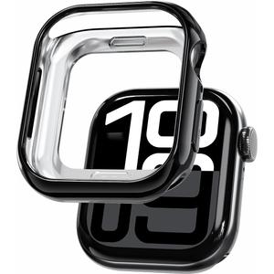 2 x TPU Protective Case for Apple Watch Series 10/11 46mm Case, Lightweight, Soft Skin-Friendly, for Daily & Sports Use [No Screen Protector] Black