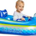 PoolCandy Motorized Baby Pool Float with Remote | Safe Toddler Inflatable Boat | Ages 14 | Propeller Guard Small