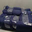 IPYNBAP Rocking Chair Cushion, Waterproof and Fade-Resistant Patio Chair Cushions, Tufted Chair Pads for Rocker Furniture, 18x18 Inch, Indoor/Outdoor Seat Cushions with Ties, Navy Blue