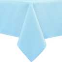 Hiasan 54 X 108 Inch Rectangle Textured Tablecloth - Waterproof Spillproof Antiwrinkle Jacquard Table Cloth for Kitchen and Dining Dinner, Outdoor Picnic, Holiday and Parties, Light Blue