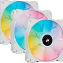 CORSAIR iCUE SP120 RGB ELITE Performance 120mm PWM Triple Fan Kit with iCUE Lighting Node CORE - White